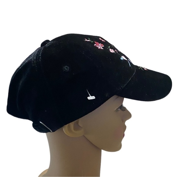 COTTON ON Women’s Velvet Floral Embroidered Baseball Cap Floral Adjustab… - Picture 5 of 11